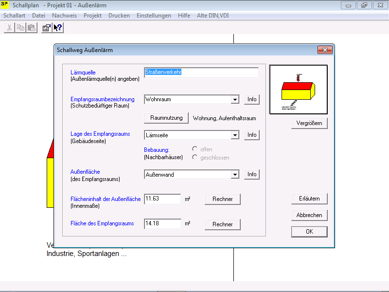 Screenshot Außenlärm