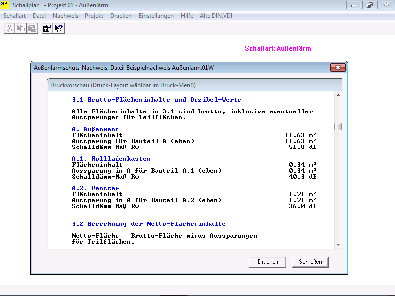 Screenshot Außenlärm