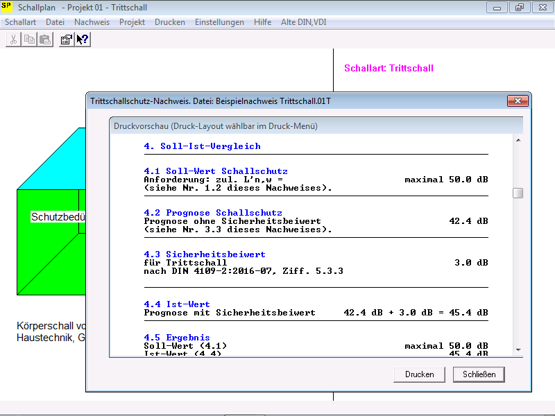Screenshot Trittschall